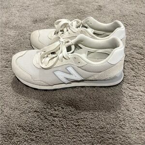 New Balance Cream and White Running Shoes